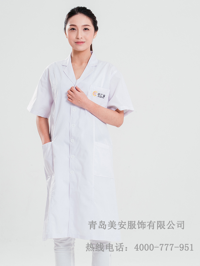 医药行业涤棉防静电大褂批发定制厂家青岛美安服饰