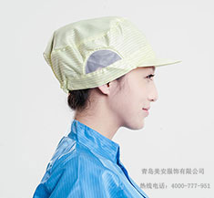 黄色耳网小工帽