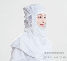 白色防静电披肩帽